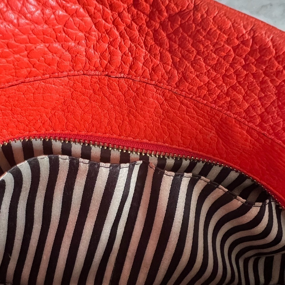 EUC Kate Spade New York Southport Ave Flame Pebble Leather Stevie Handbag - Picture 7 of 14